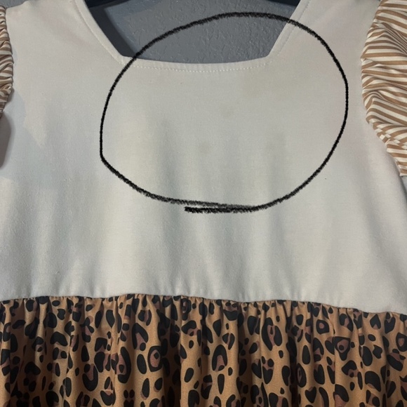 Boutique Style Bow Pumpkins Tunic Dress Girls 7/8 Embroidered Ruffle Sleeves - Picture 9 of 10